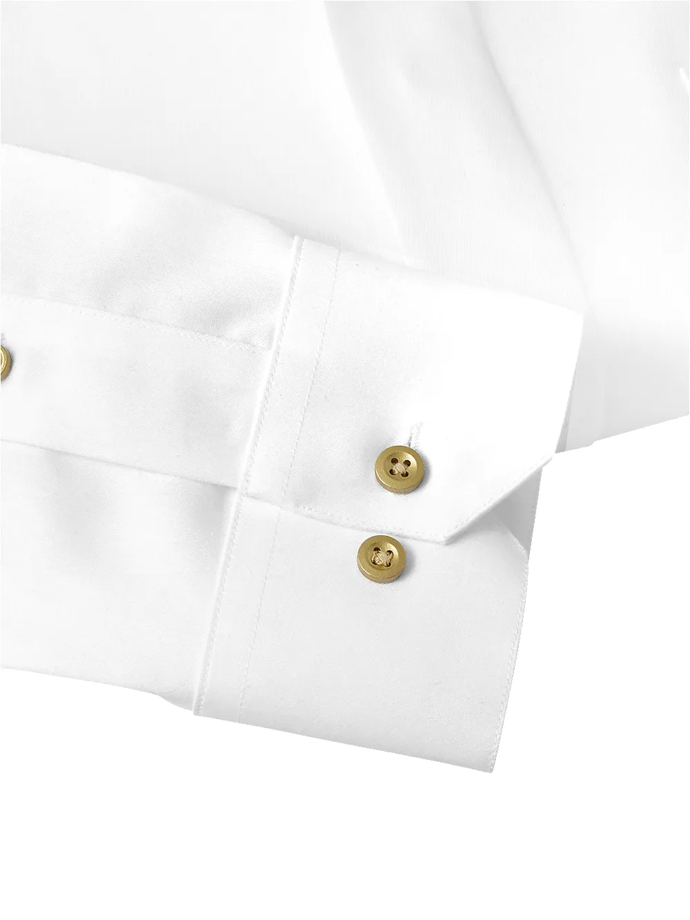 Non-Iron Cotton Solid Dress Shirt With Contrast Trim - White sold by Paul Fredrick product image thumbnail 4