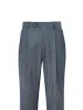 Wool Sharkskin Pants - Blue sold by Paul Fredrick