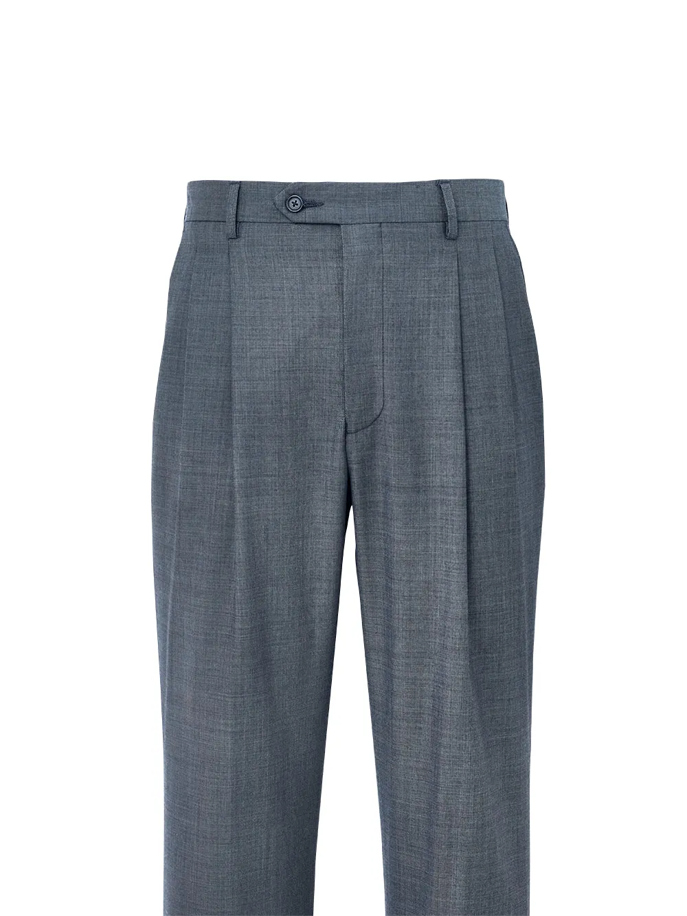 Wool Sharkskin Pants - Blue sold by Paul Fredrick product image thumbnail 2