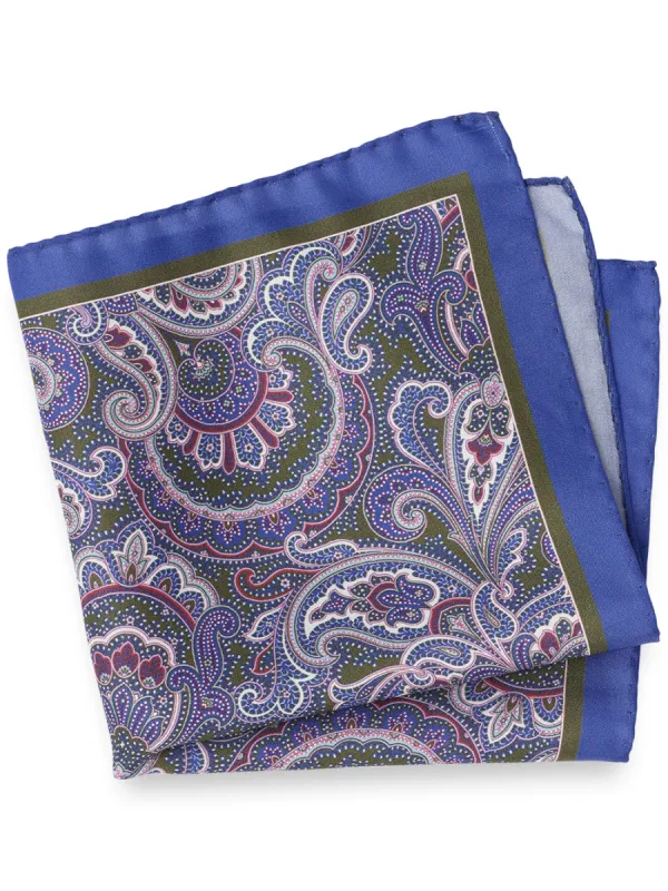 Paisley Silk Pocket Square sold by Paul Fredrick