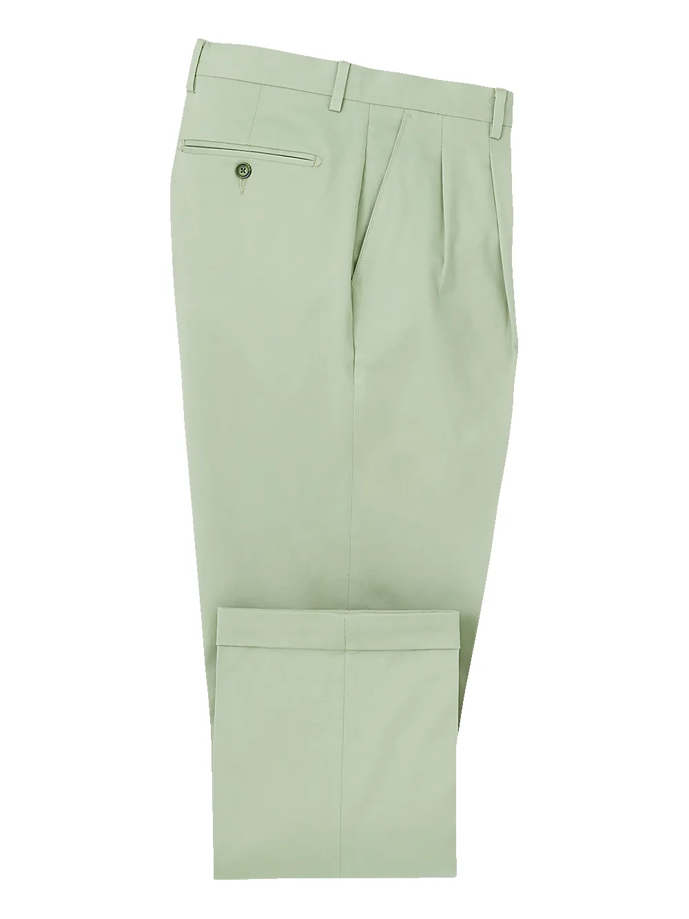 Cotton Stretch Twill Pants - Moss sold by Paul Fredrick product image thumbnail 4