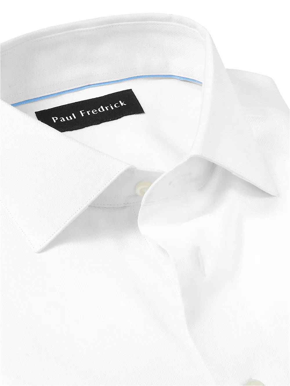 Royal Oxford Comfort Stretch Non-Iron Solid Dress Shirt - White sold by Paul Fredrick product image thumbnail 3