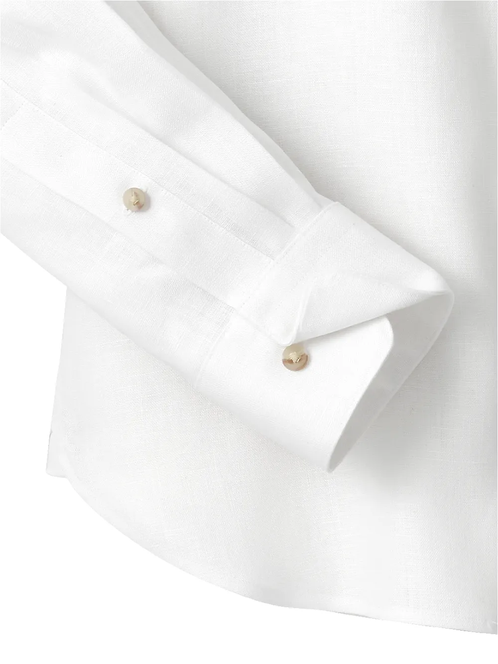 Linen Botanical Print Casual Shirt - White sold by Paul Fredrick product image thumbnail 4