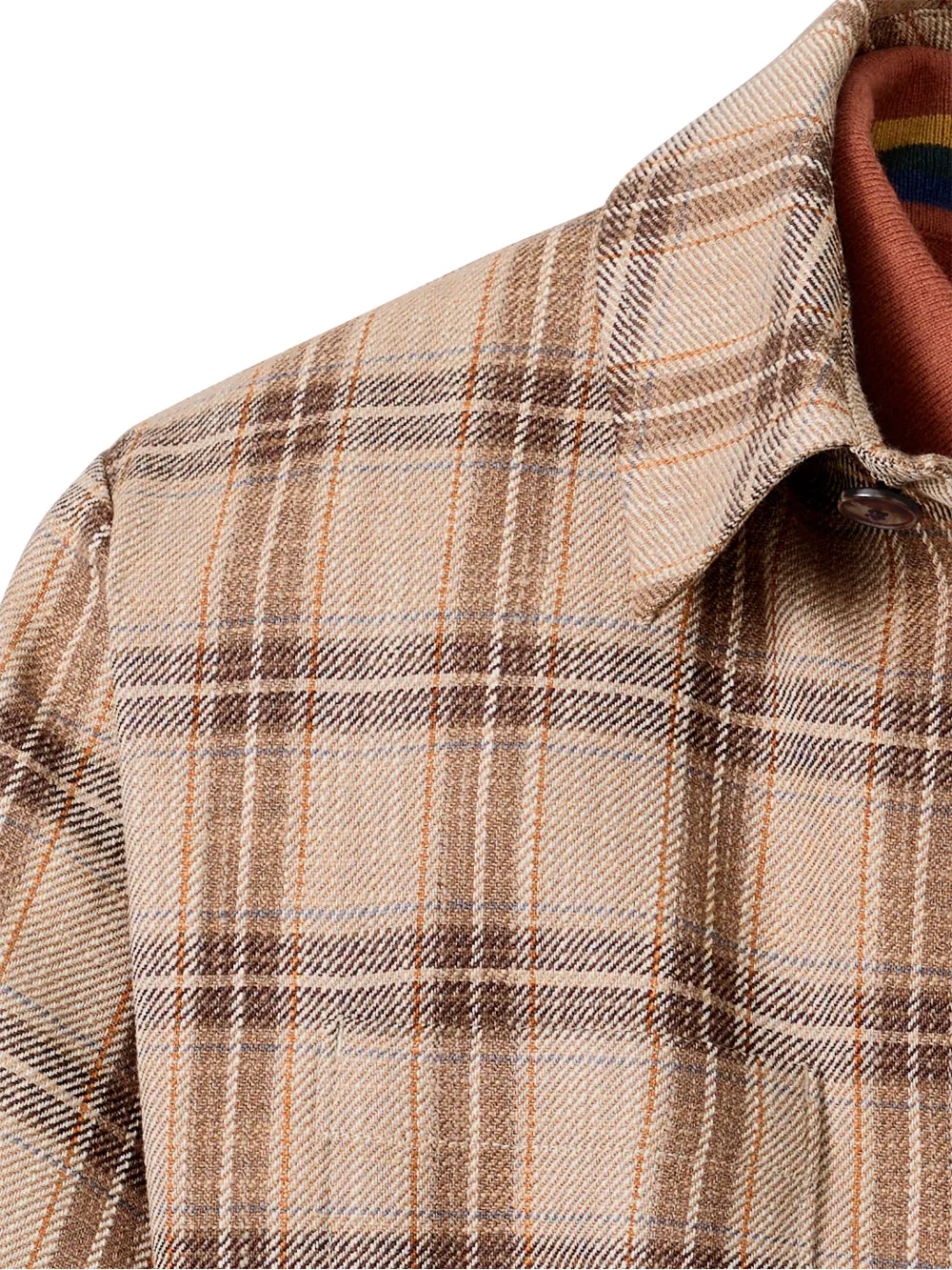 Wool Blend Plaid Shirt Jacket sold by Paul Fredrick product image thumbnail 4