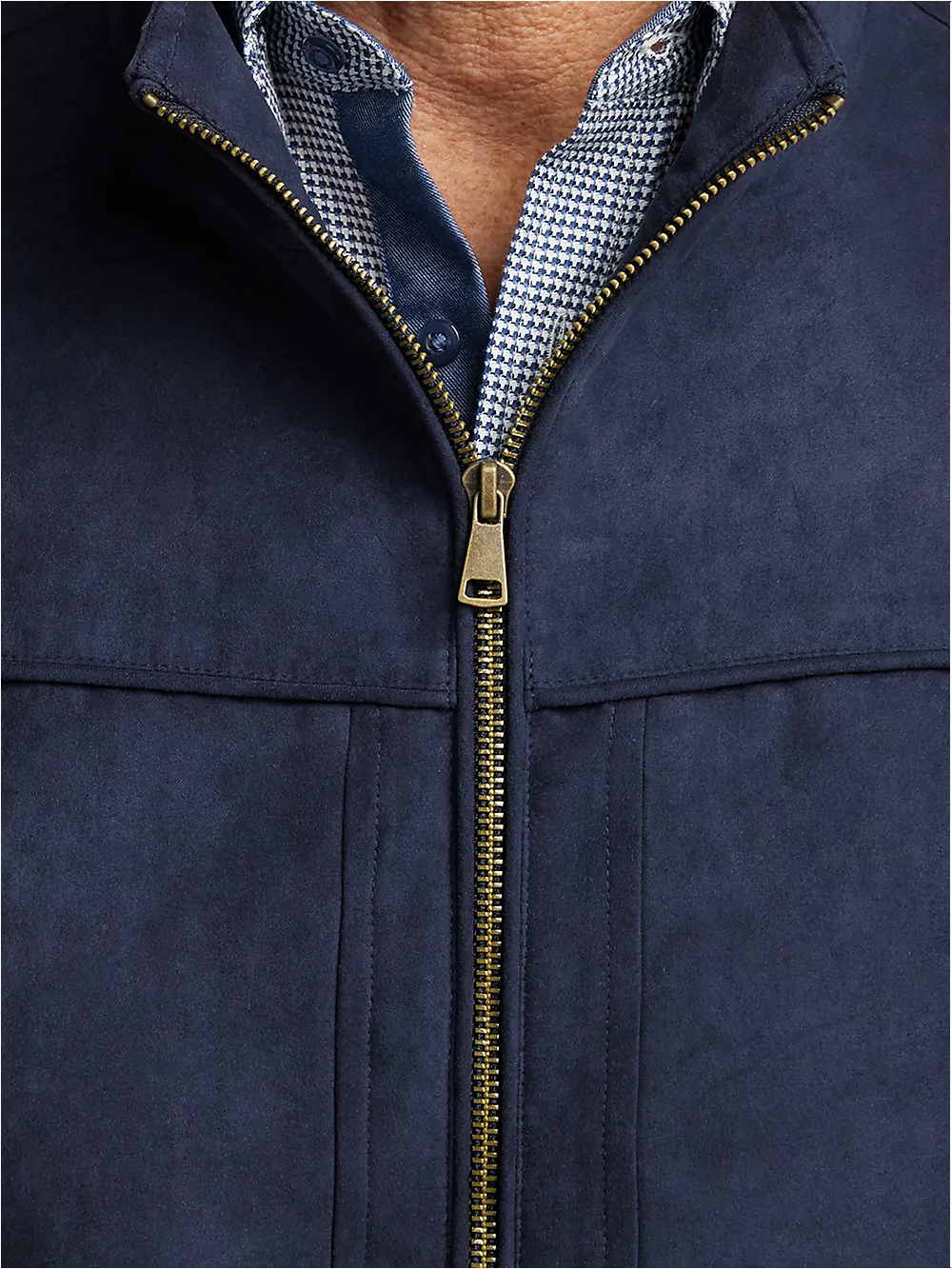 Microsuede Vest - Navy sold by Paul Fredrick product image thumbnail 5