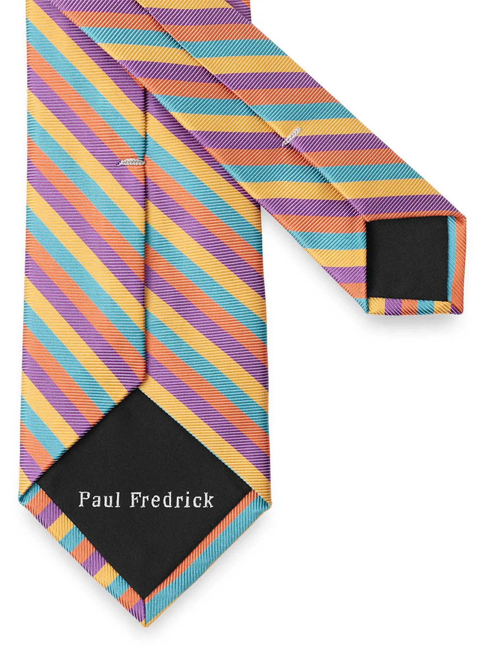 Stripe Woven Silk Tie sold by Paul Fredrick product image thumbnail 3