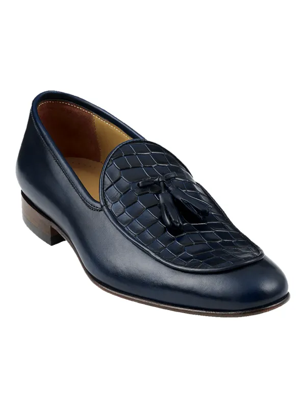 Russell Tassel Loafer - Navy sold by Paul Fredrick