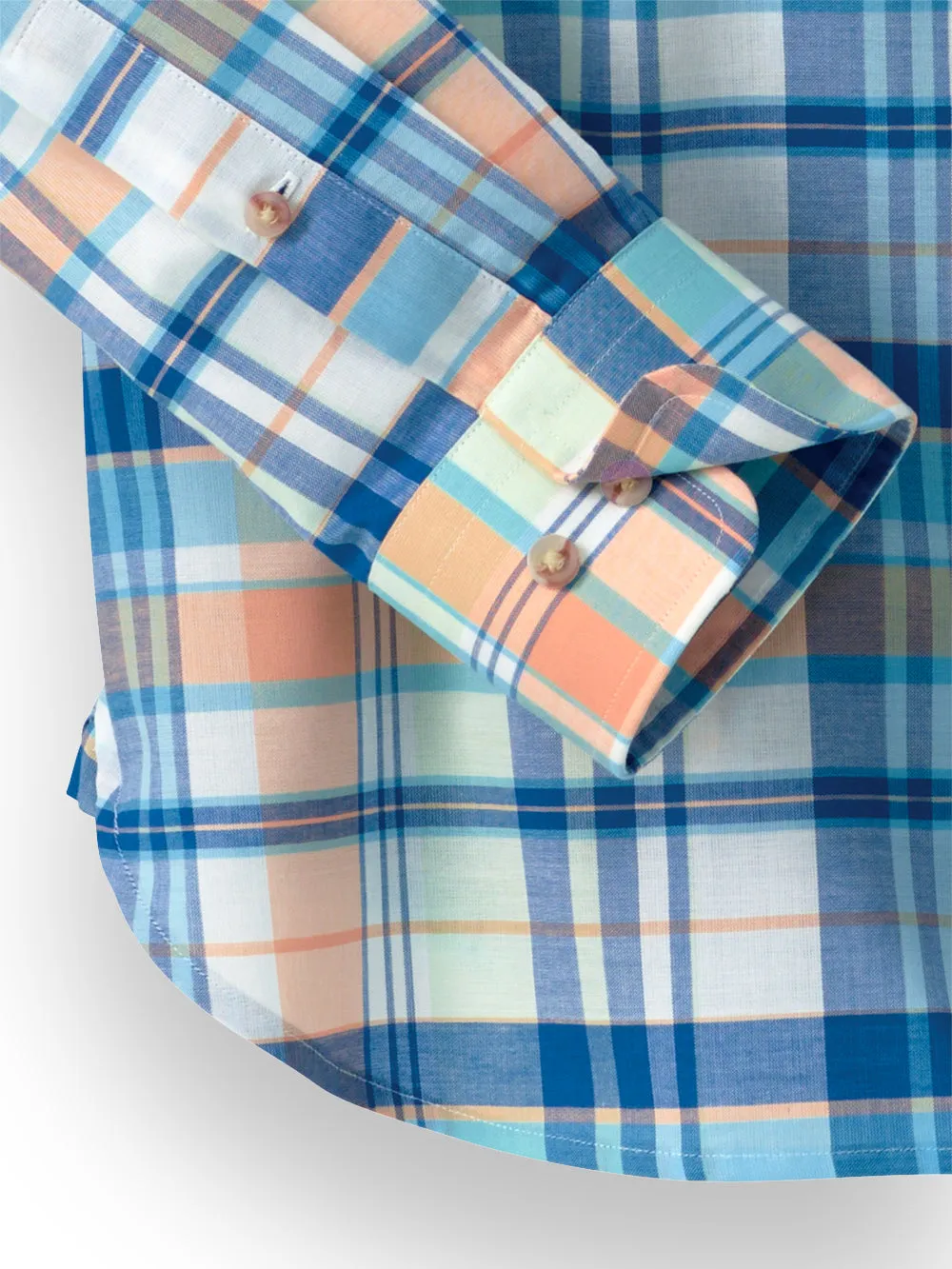 Cotton Madras Plaid Casual Shirt sold by Paul Fredrick product image thumbnail 3