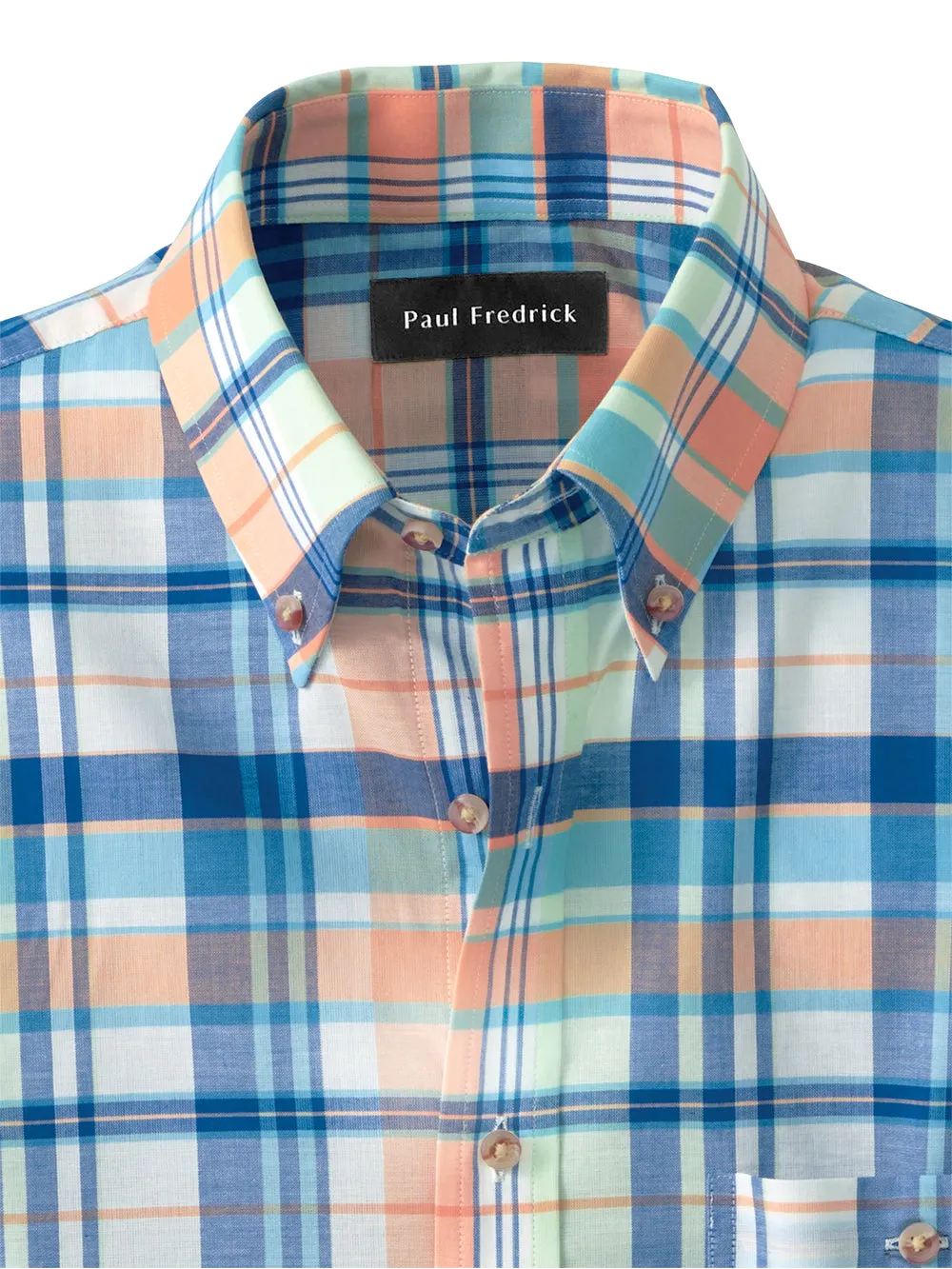 Cotton Madras Plaid Casual Shirt sold by Paul Fredrick product image thumbnail 2