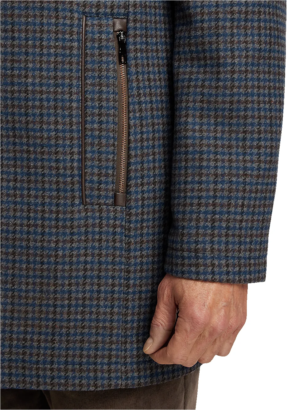Wool Blend Check Carcoat - Multi sold by Paul Fredrick product image thumbnail 3