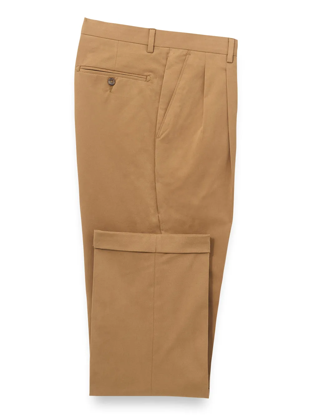Classic Fit Cotton Stretch Twill Pants - Copper sold by Paul Fredrick
