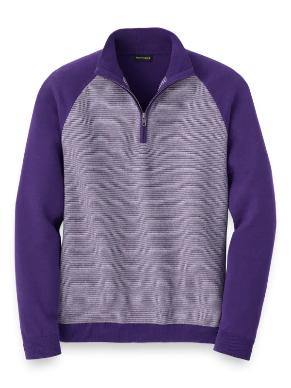 Cotton Zip Mock Neck Sweater sold by Paul Fredrick