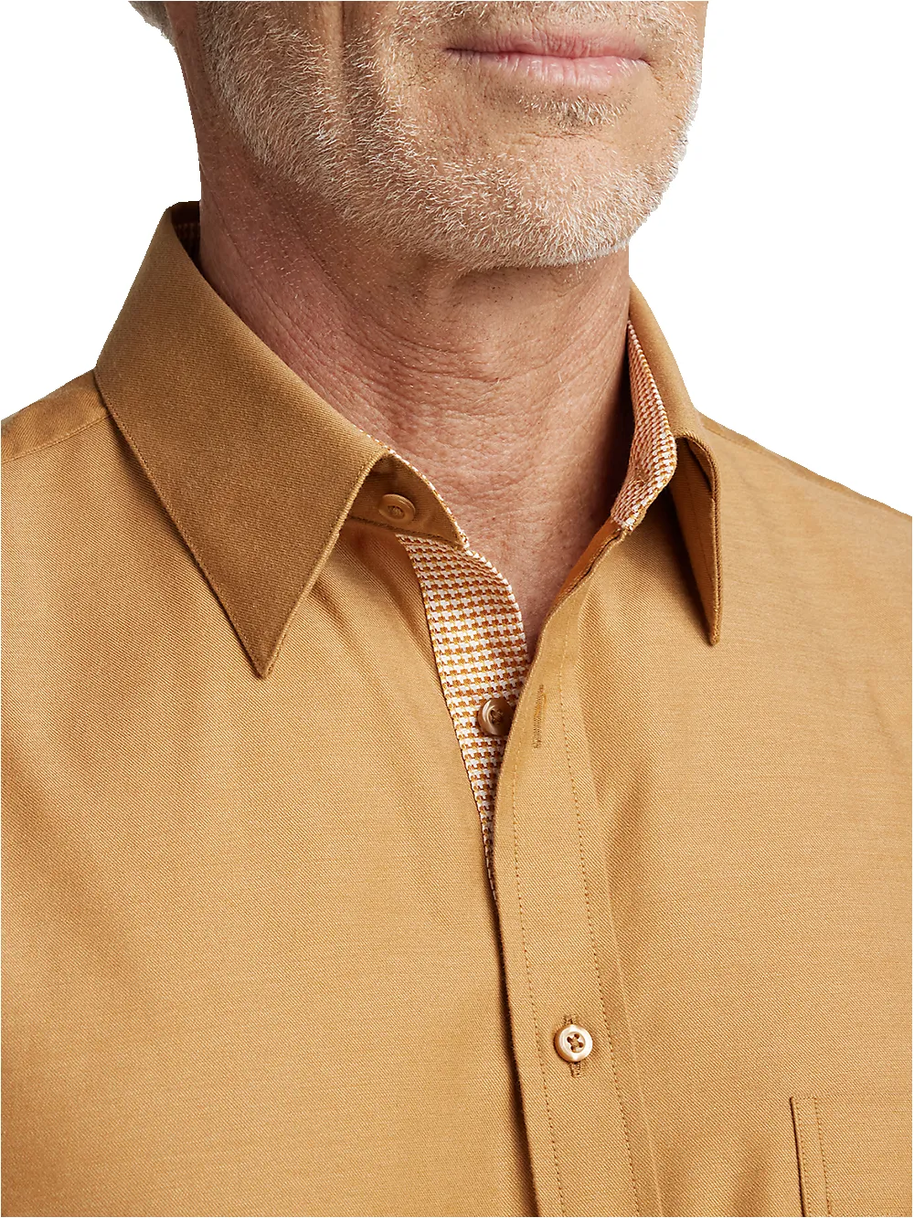 Cotton Solid Casual Shirt - Light Rust sold by Paul Fredrick product image thumbnail 3