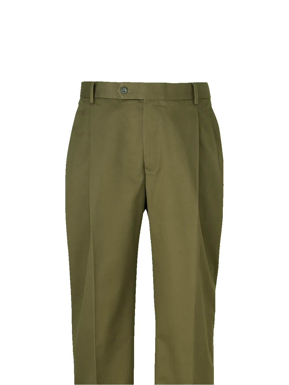 Non-Iron Cotton Stretch Twill Pant - Dark Olive sold by Paul Fredrick product image thumbnail 5