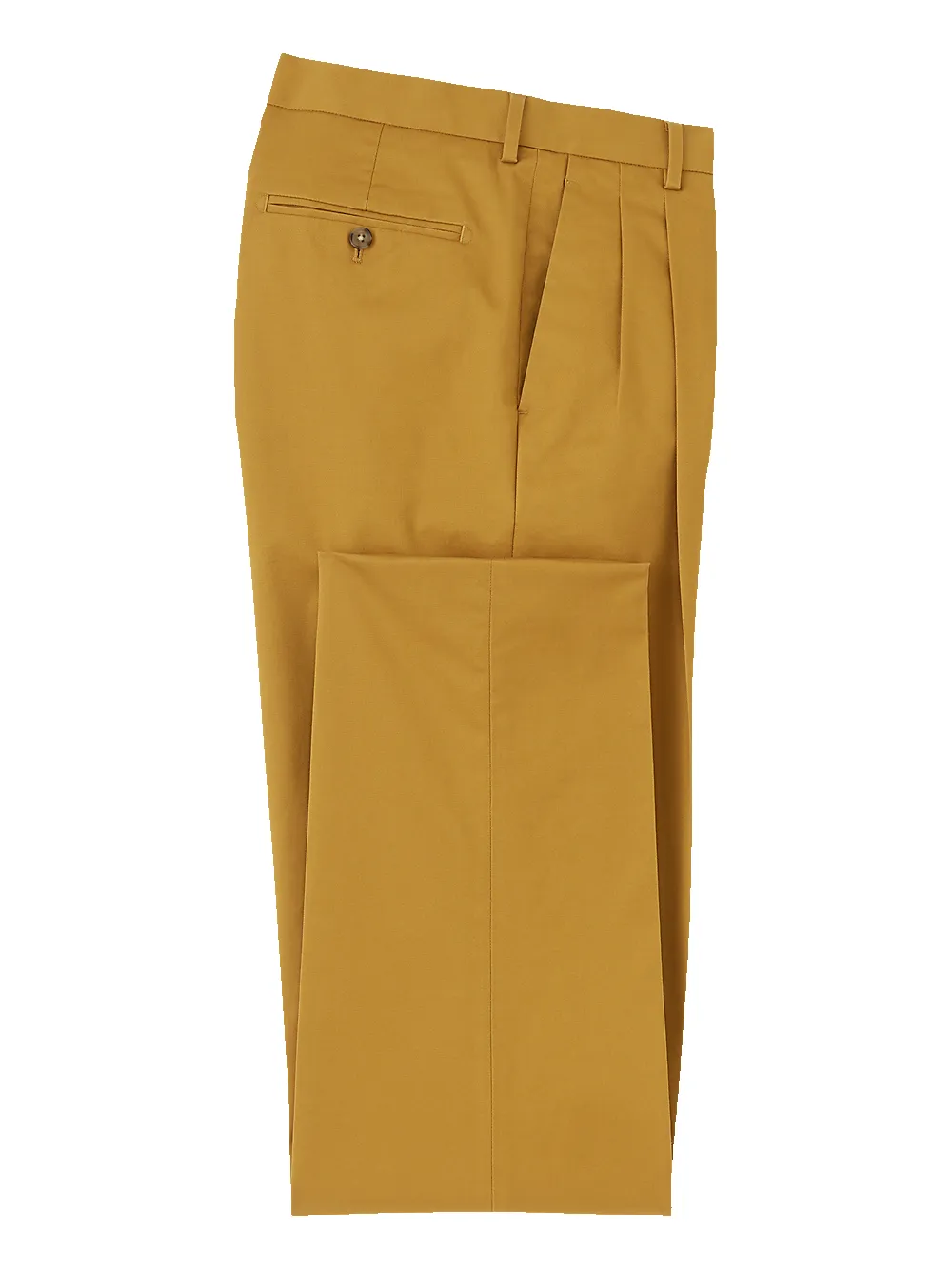 Non-Iron Cotton Stretch Twill Pant - Dark Gold sold by Paul Fredrick product image thumbnail 4