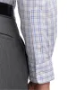 Non-Iron Cotton Plaid Dress Shirt With Contrast Trim - Blue/purple sold by Paul Fredrick