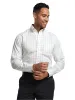 Non-Iron Cotton Windowpane Dress Shirt With Contrast Trim - Black sold by Paul Fredrick