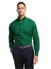 Non-Iron Cotton Solid Dress Shirt With Contrast Trim - Green sold by Paul Fredrick