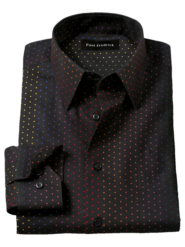 Non-Iron Cotton Dot Dress Shirt - Multi sold by Paul Fredrick