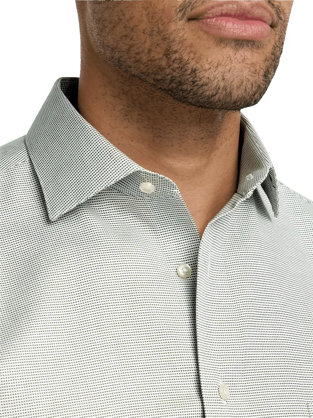 Comfort Stretch Non-Iron Solid Dress Shirt - Green sold by Paul Fredrick product image thumbnail 3