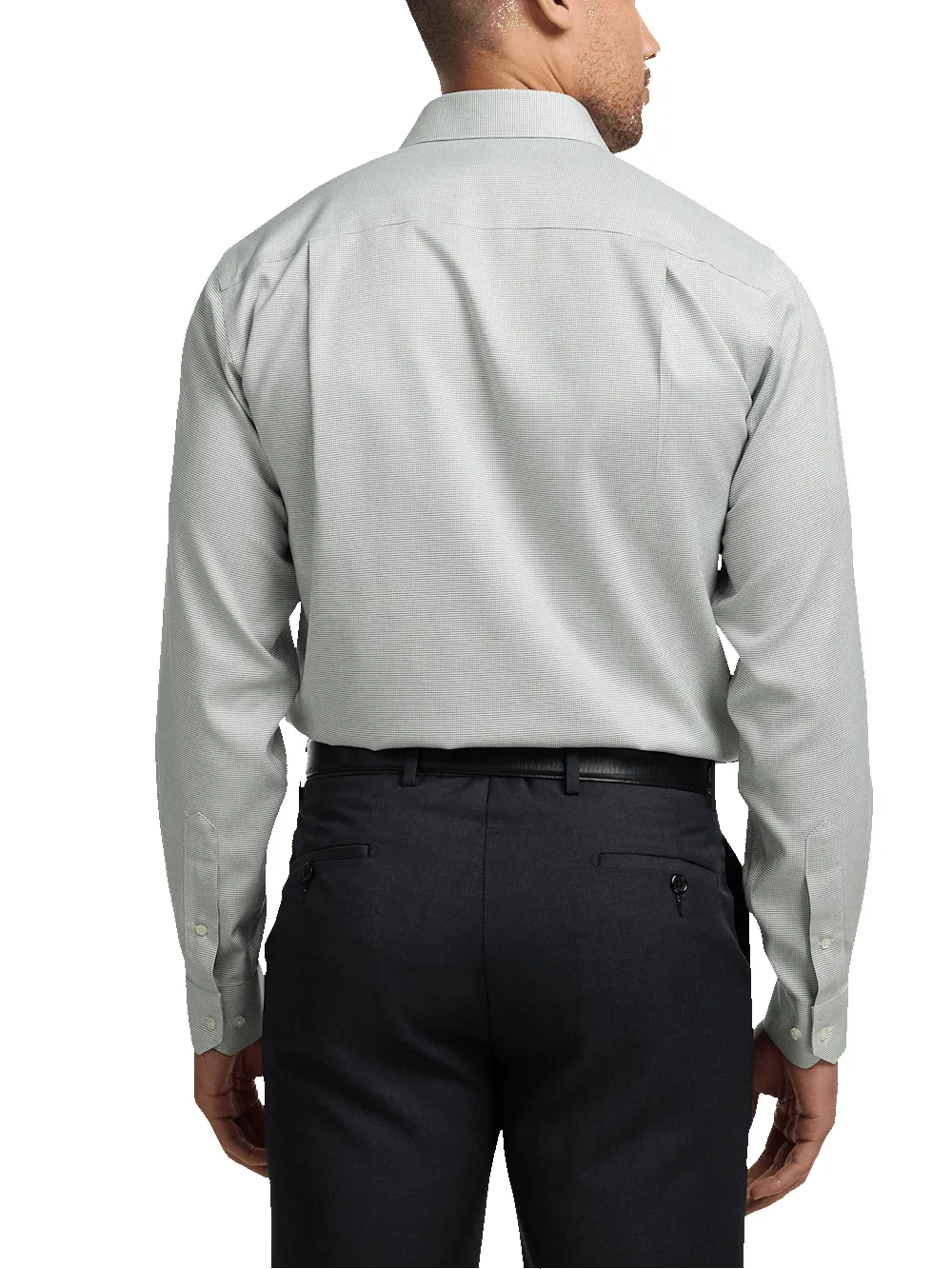 Comfort Stretch Non-Iron Solid Dress Shirt - Green sold by Paul Fredrick product image thumbnail 5