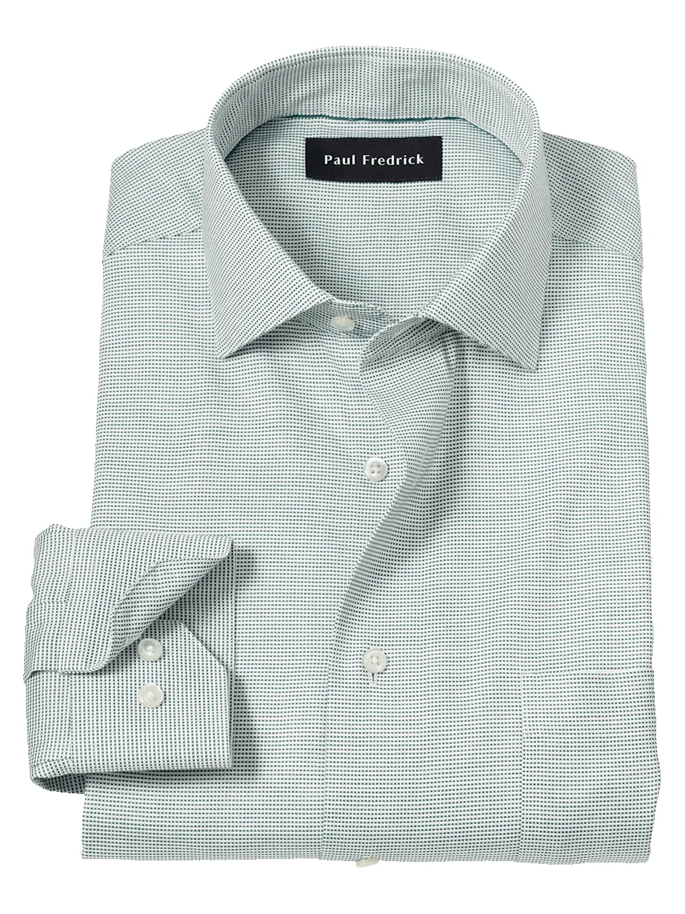 Comfort Stretch Non-Iron Solid Dress Shirt - Green sold by Paul Fredrick