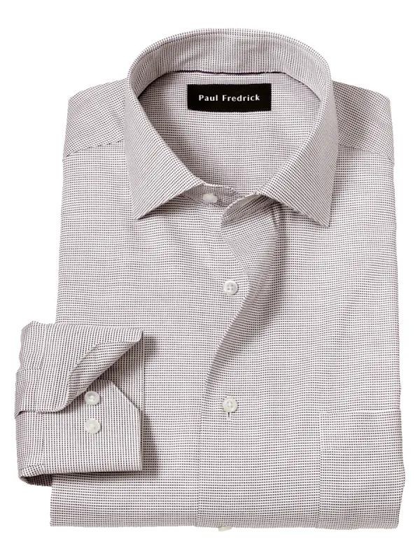 Comfort Stretch Non-Iron Solid Dress Shirt - Brown sold by Paul Fredrick