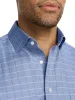 Comfort Stretch Non-Iron Check Dress Shirt - Cobalt sold by Paul Fredrick