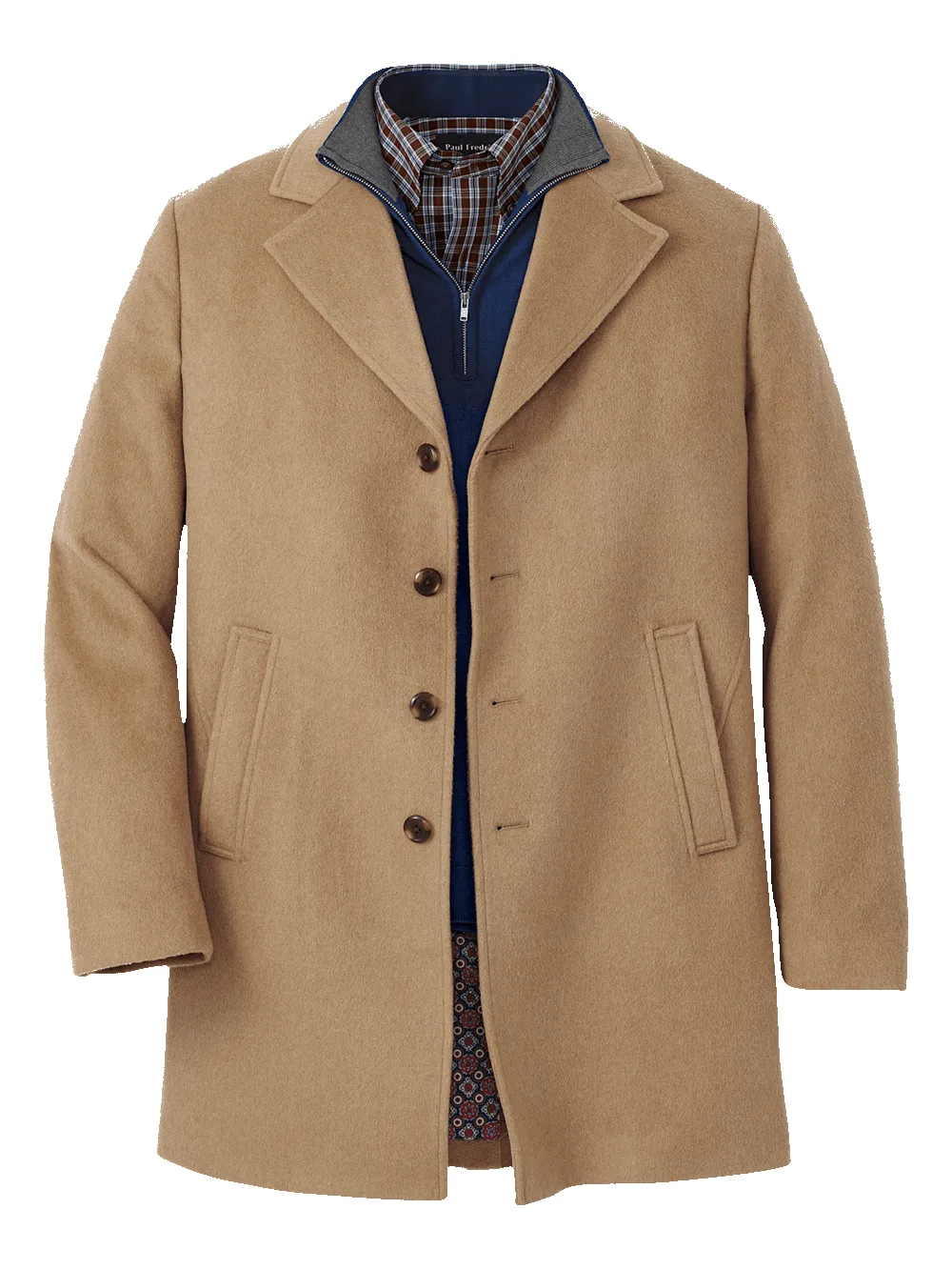 Wool Blend Topcoat - Camel sold by Paul Fredrick