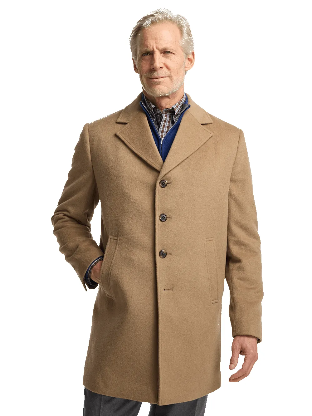 Wool Blend Topcoat - Camel sold by Paul Fredrick product image thumbnail 2