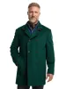 Wool Double Breasted Carcoat - Dark Green sold by Paul Fredrick