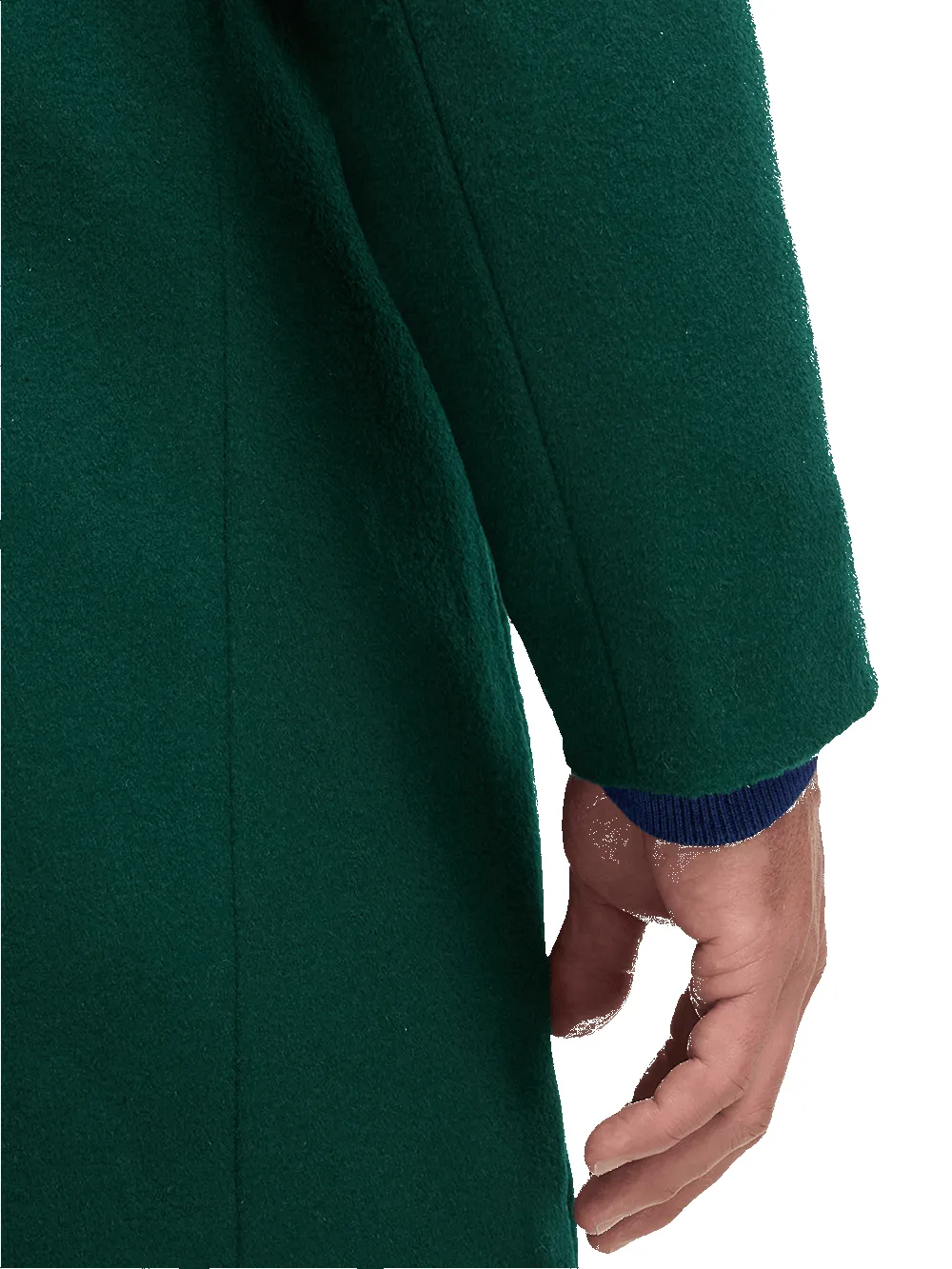 Wool Double Breasted Carcoat - Dark Green sold by Paul Fredrick product image thumbnail 4
