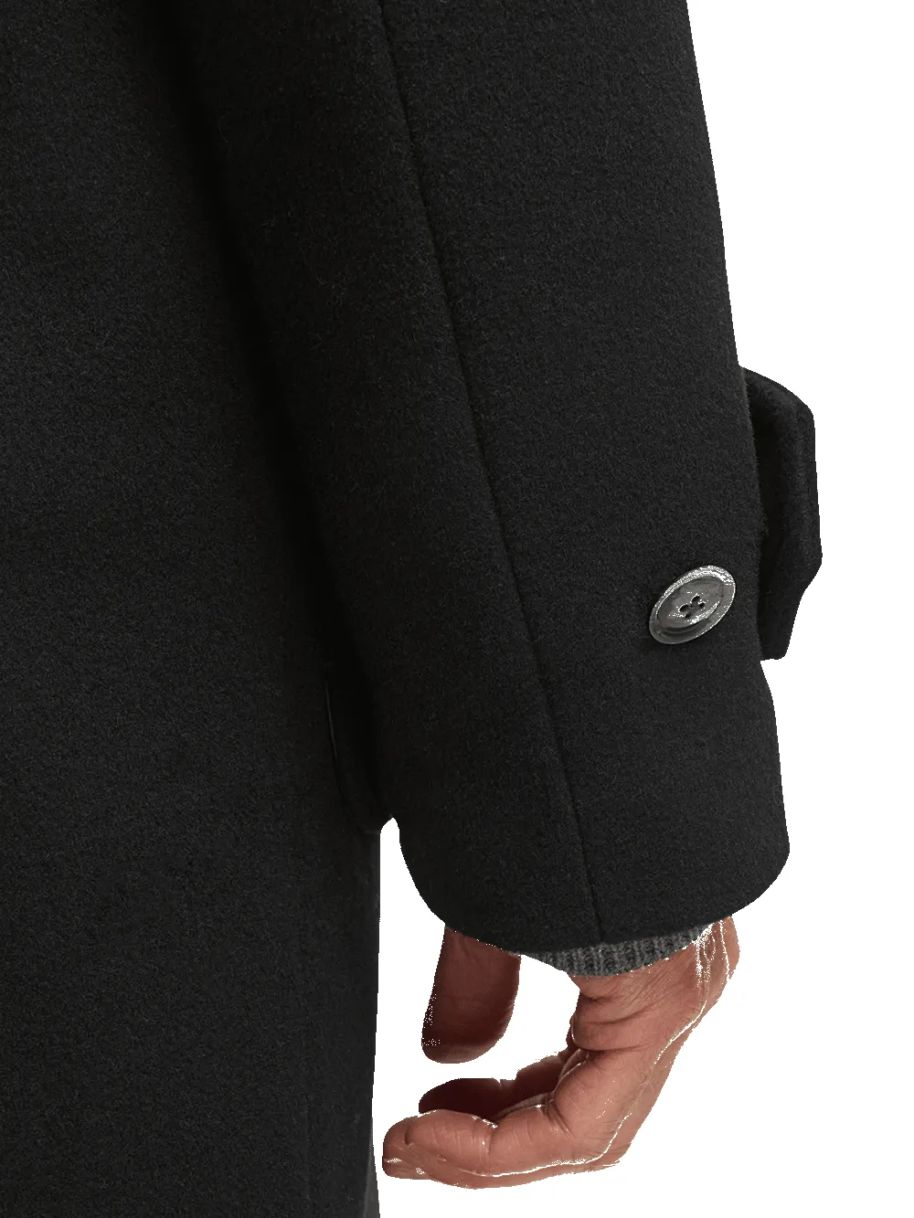 Wool Double Breasted Topcoat - Black sold by Paul Fredrick product image thumbnail 4