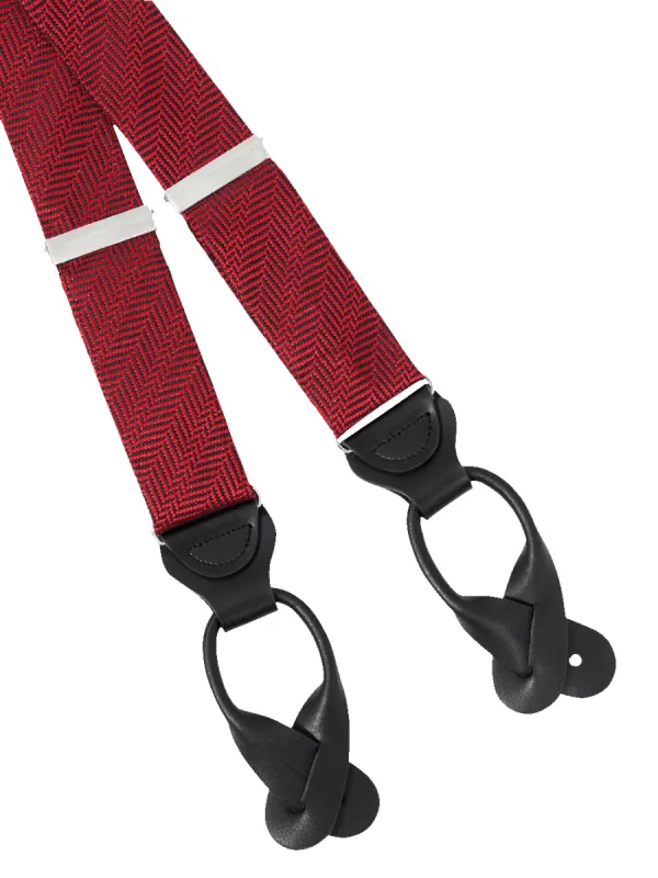 Herringbone Suspenders - Red sold by Paul Fredrick