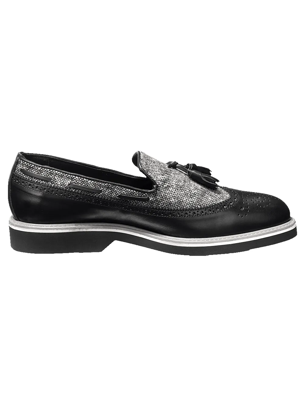 Mitchell Tassel Loafer - Black/grey sold by Paul Fredrick product image thumbnail 2