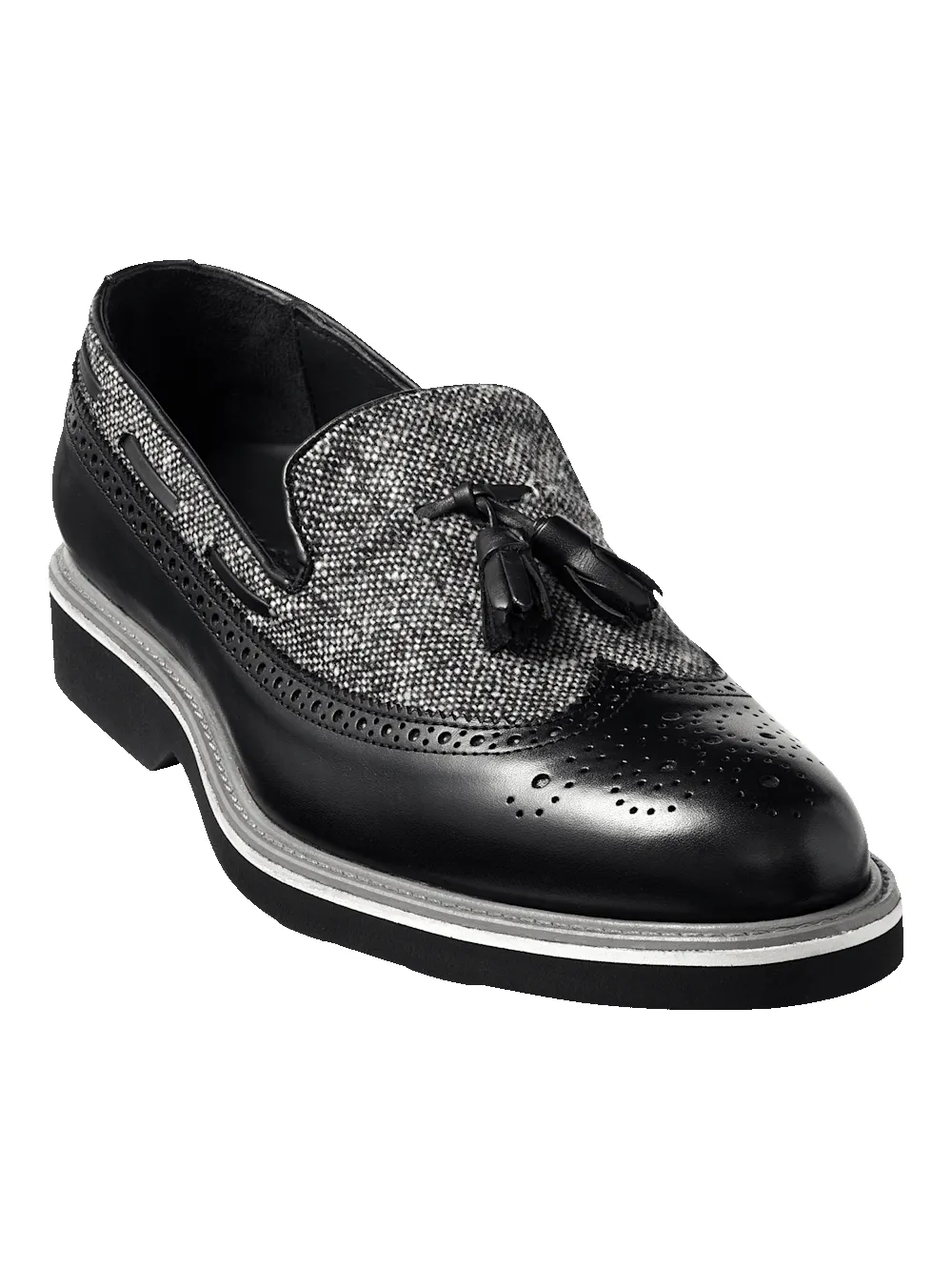 Mitchell Tassel Loafer - Black/grey sold by Paul Fredrick