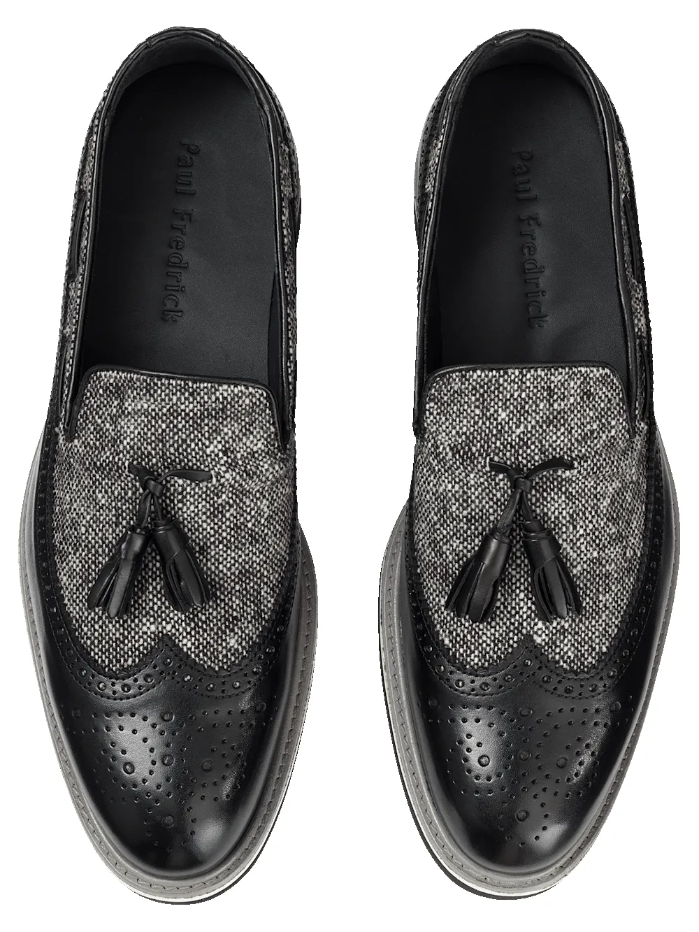 Mitchell Tassel Loafer - Black/grey sold by Paul Fredrick product image thumbnail 3