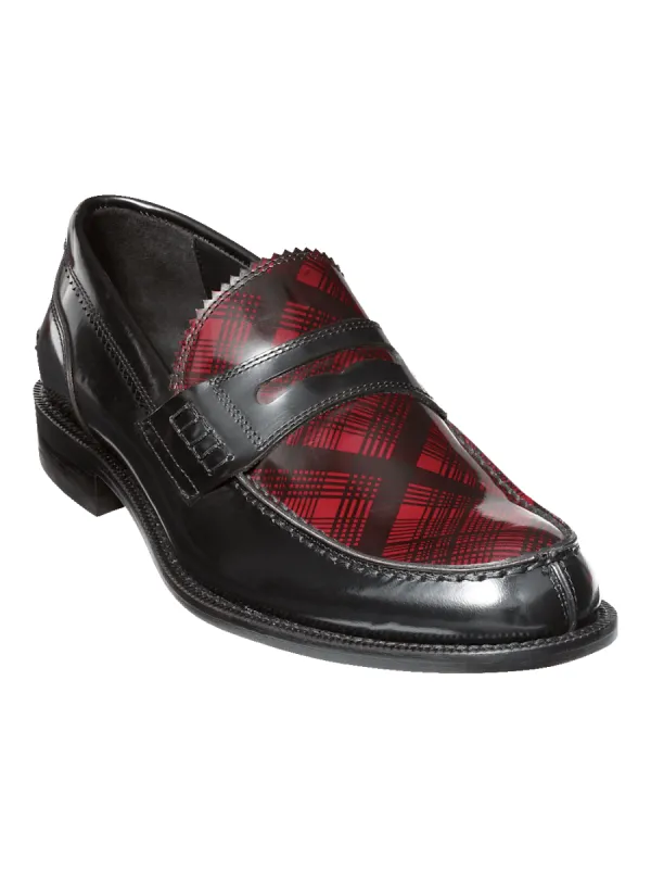 Humphrey Penny Loafer - Black/red sold by Paul Fredrick
