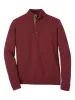 Supima Cotton Four Button Mock Neck Sweater - Burgundy sold by Paul Fredrick