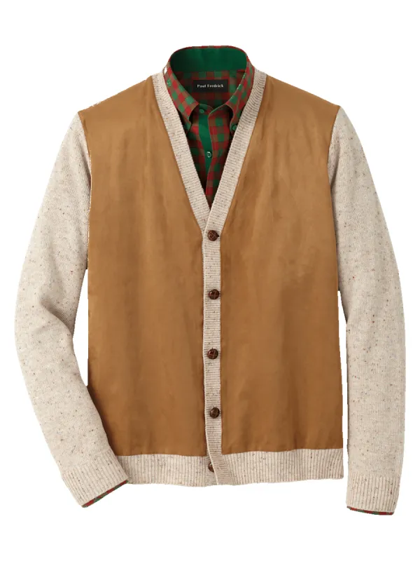 Donegal Button Front Cardigan Sweater - Ivory sold by Paul Fredrick