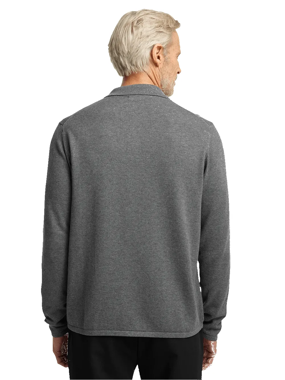 Supima Cotton Button Front Polo - Medium Grey sold by Paul Fredrick product image thumbnail 5