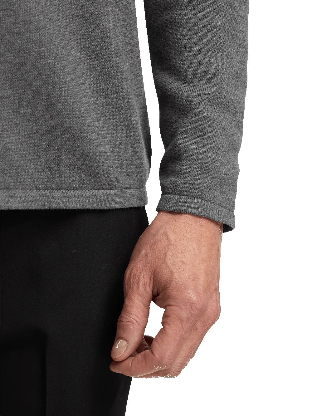 Supima Cotton Button Front Polo - Medium Grey sold by Paul Fredrick product image thumbnail 4