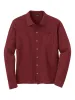 Supima Cotton Button Front Polo - Burgundy sold by Paul Fredrick