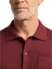 Supima Cotton Button Front Polo - Burgundy sold by Paul Fredrick