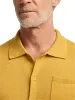 Supima Cotton Button Front Polo - Mustard sold by Paul Fredrick