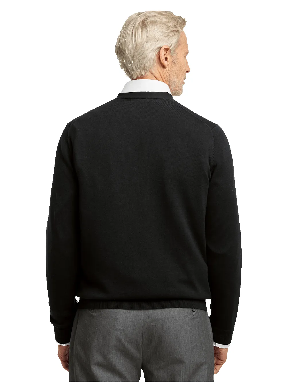 Supima Cotton Button Front Cardigan - Black sold by Paul Fredrick product image thumbnail 5