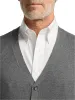 Supima Cotton Button Front Cardigan - Medium Grey sold by Paul Fredrick