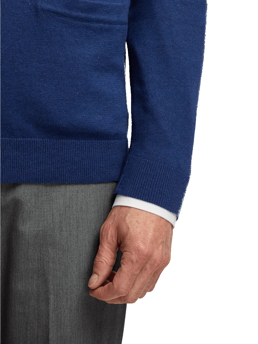 Supima Cotton Button Front Cardigan - Dark Blue sold by Paul Fredrick product image thumbnail 4