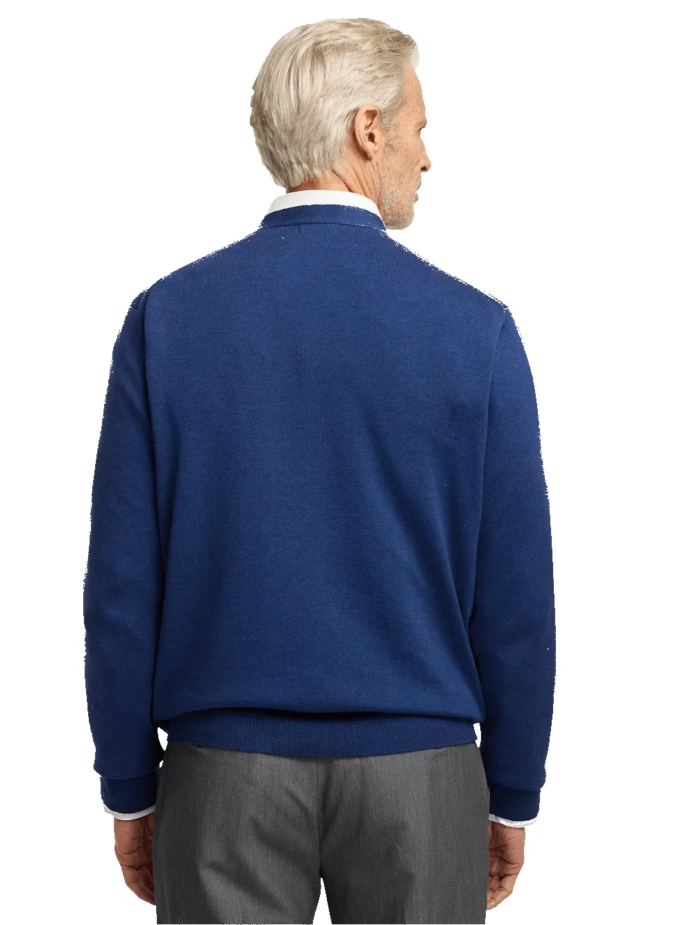 Supima Cotton Button Front Cardigan - Dark Blue sold by Paul Fredrick product image thumbnail 5