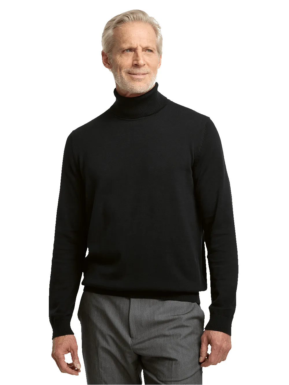 Supima Cotton Turtleneck - Black sold by Paul Fredrick product image thumbnail 2